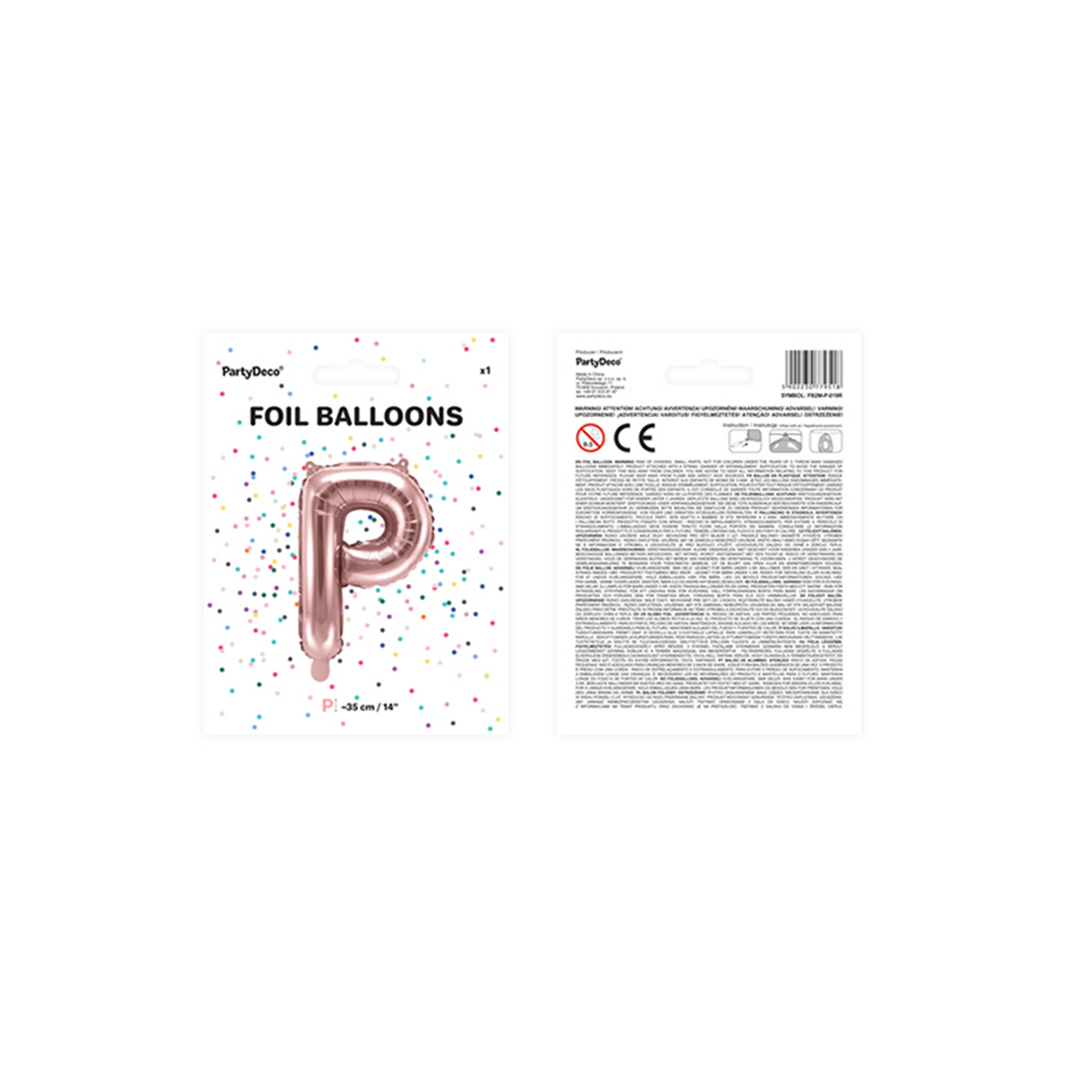 1 Ballon XS - Letter P - Roségoud