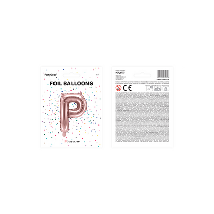 1 Ballon XS - Letter P - Roségoud