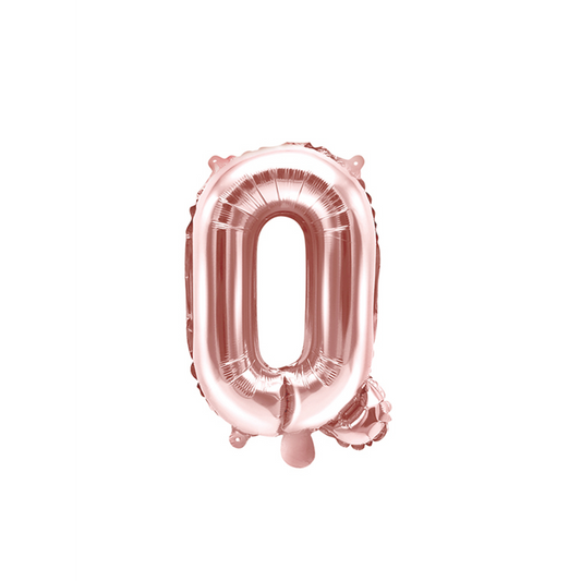 1 Ballon XS - Letter Q - RoseGoud