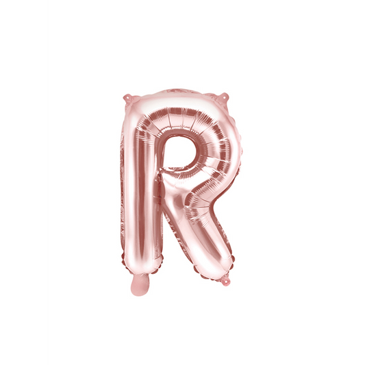 1 Ballon XS - Letter R - Roségoud