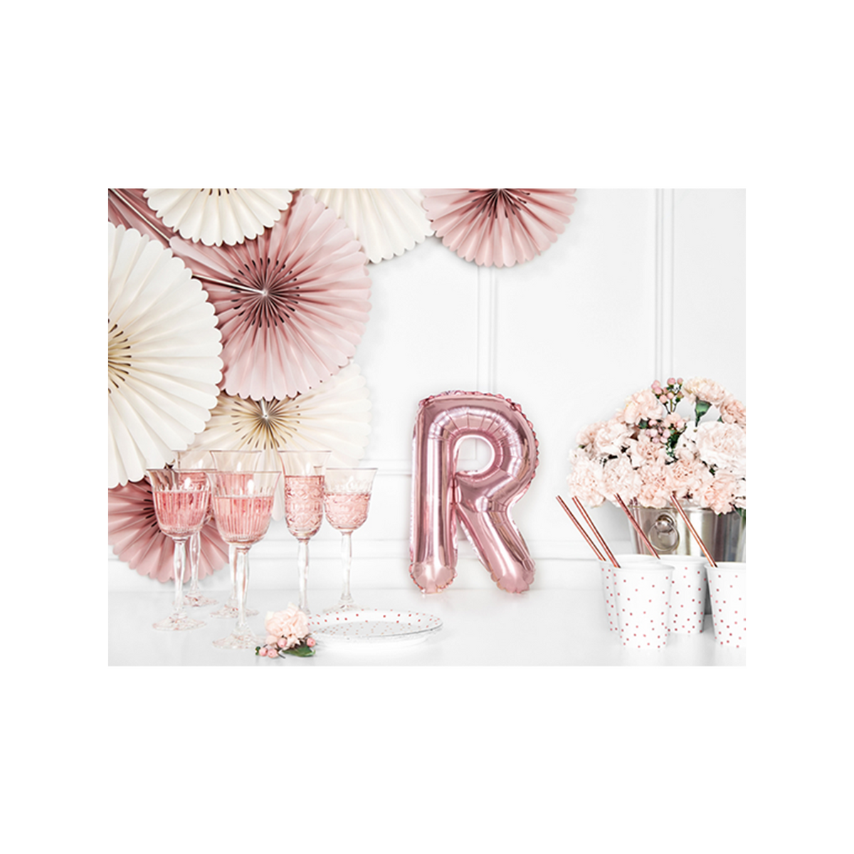 1 Ballon XS - Letter R - Roségoud