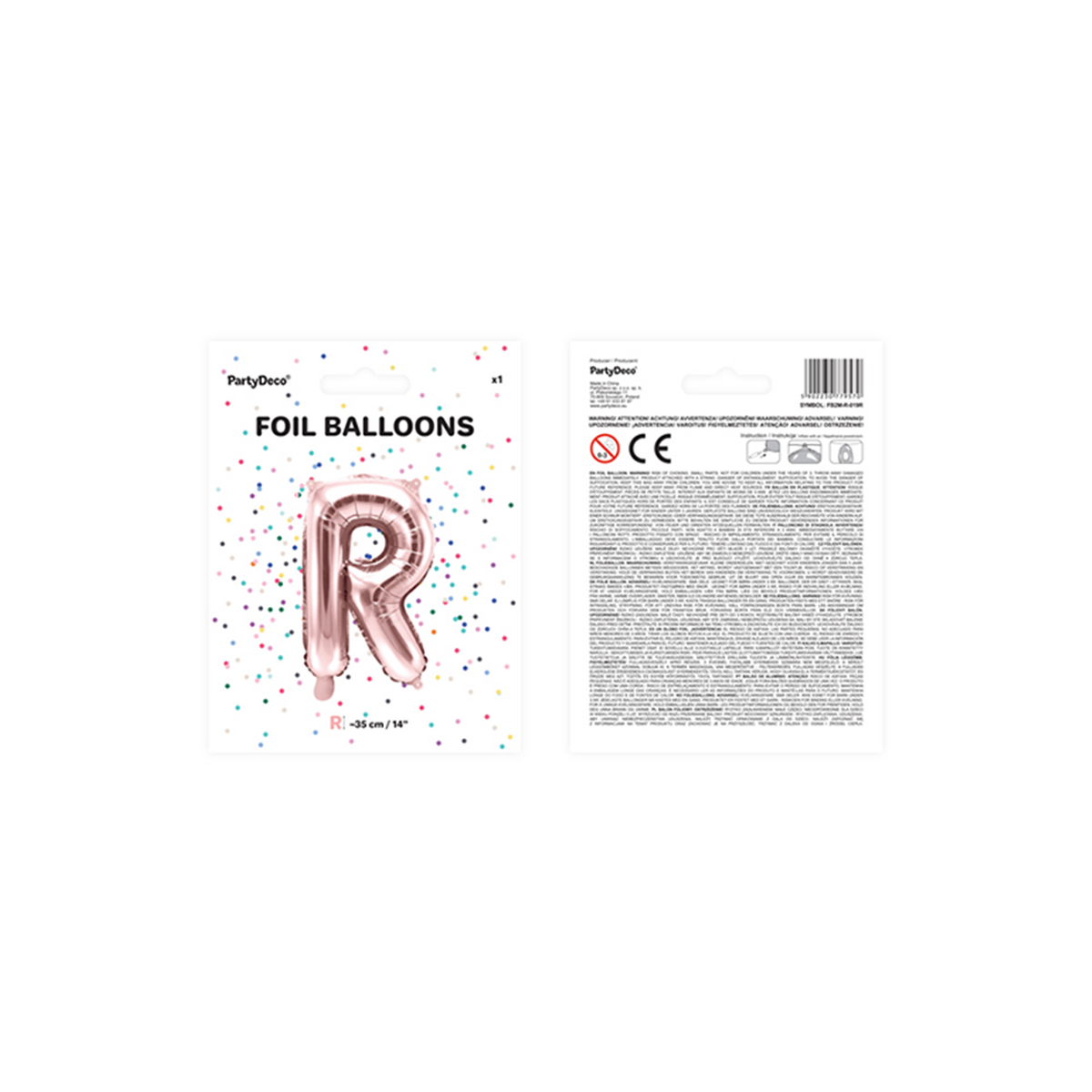1 Ballon XS - Letter R - Roségoud