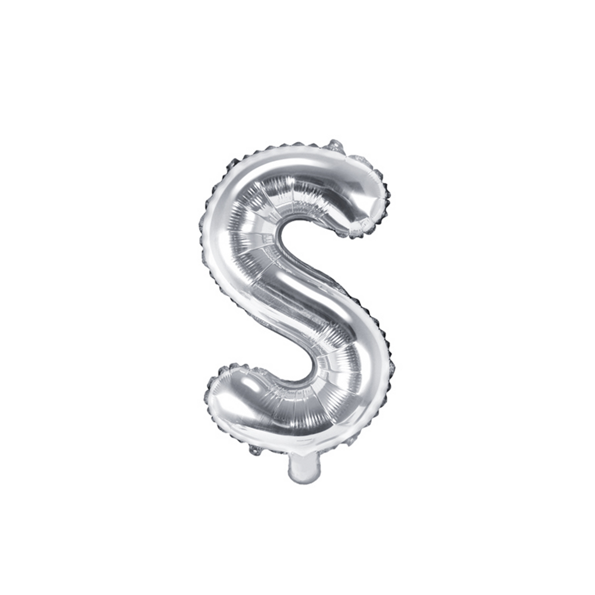 1 ballon XS - letter S - zilver