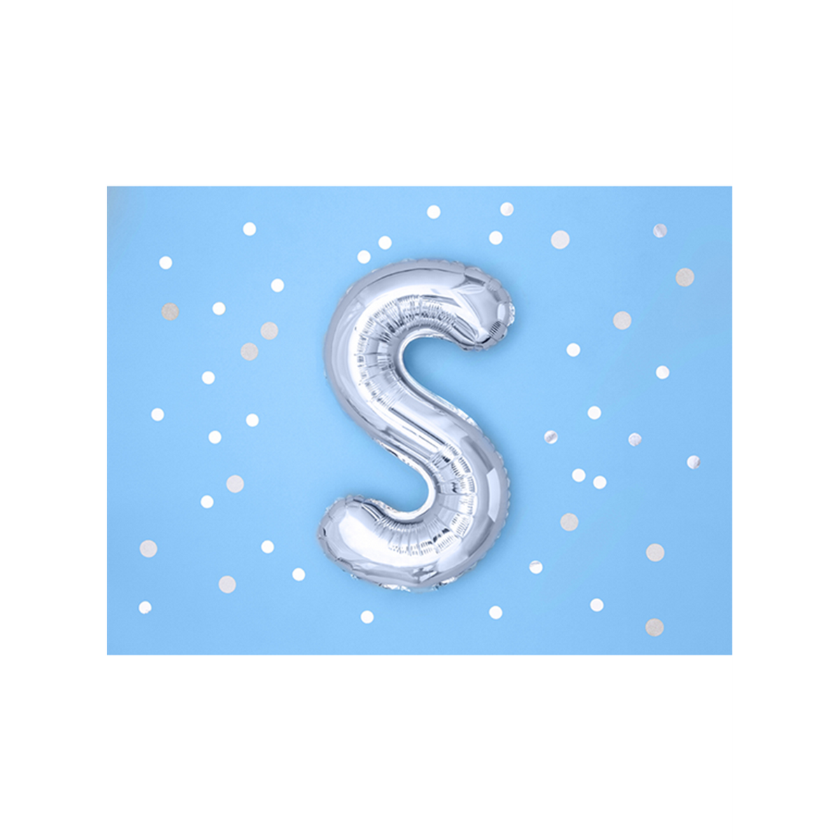 1 ballon XS - letter S - zilver