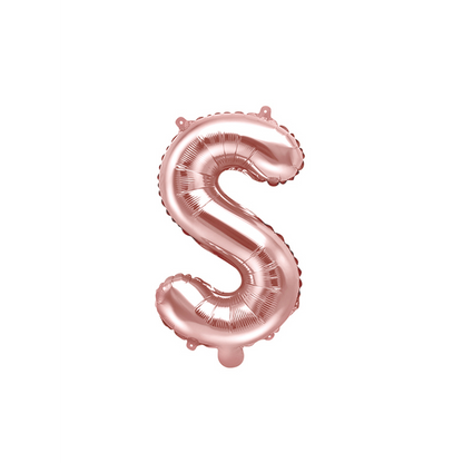 1 Ballon XS - Letter S - Roségoud