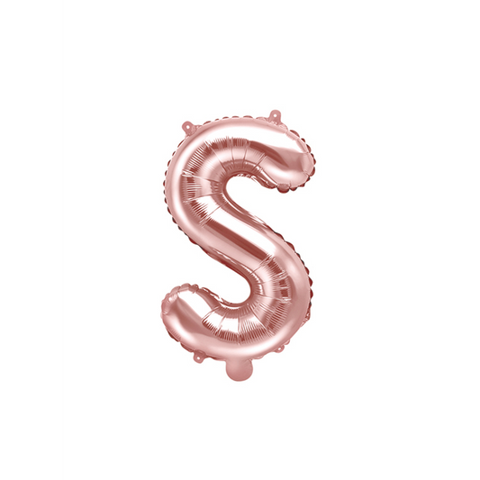 1 Ballon XS - Letter S - Roségoud