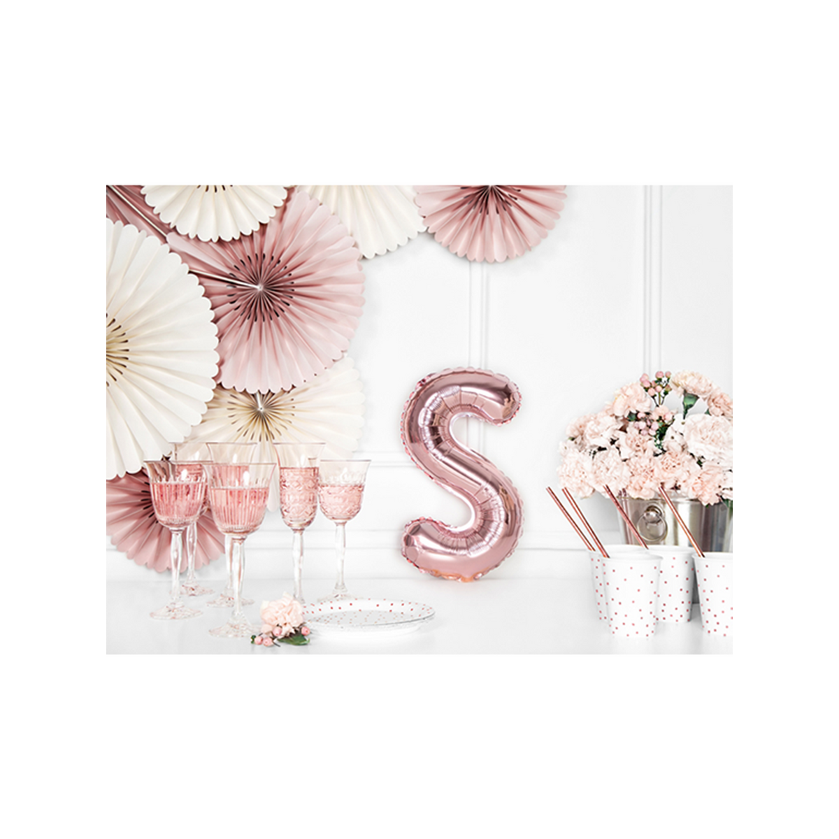 1 Ballon XS - Letter S - Roségoud