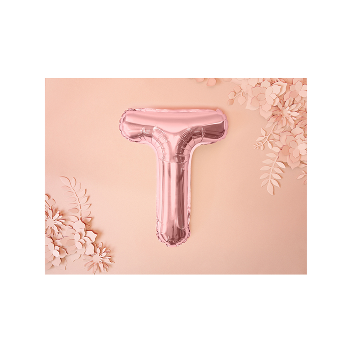 1 ballon XS - Letter T - Roségoud