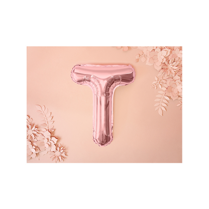 1 ballon XS - Letter T - Roségoud