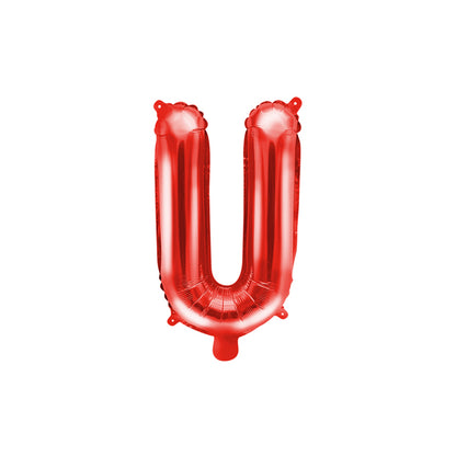 1 ballon XS - Letter U - Rood