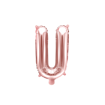 1 Ballon XS - Letter U - RoseGoud