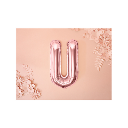 1 Ballon XS - Letter U - RoseGoud