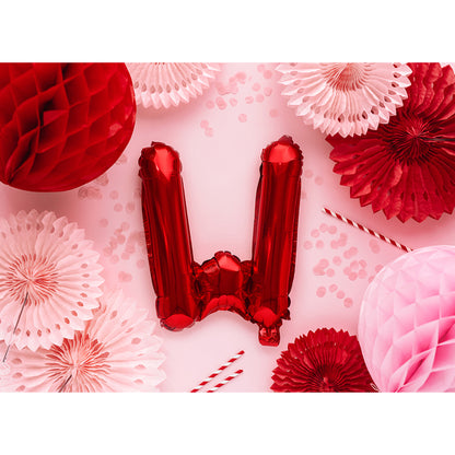 1 Ballon XS - Letter W - Rood
