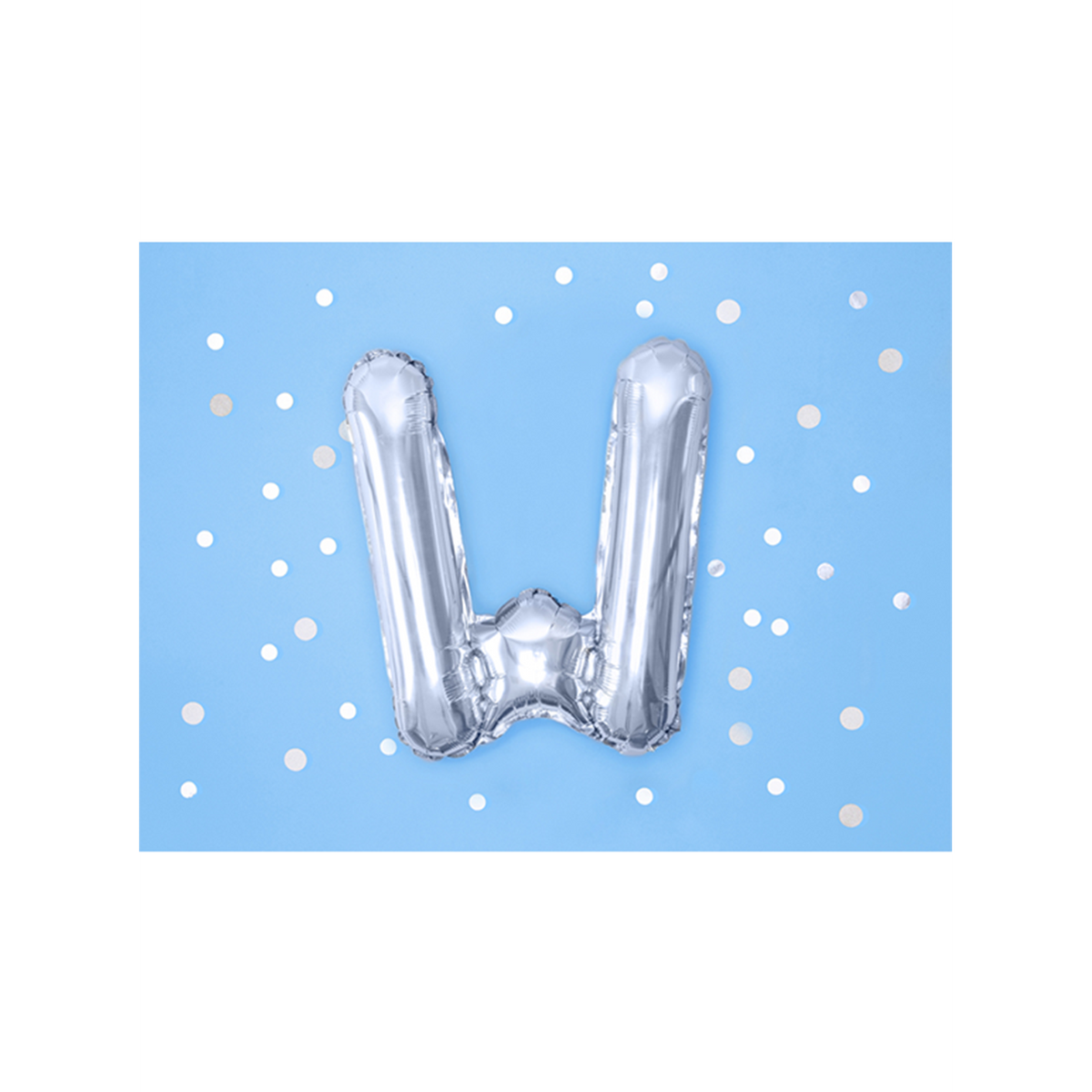 1 ballon XS - Letter W - Zilver