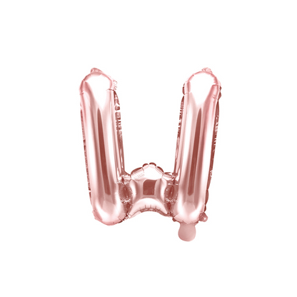 1 Ballon XS - Letter W - Roségoud