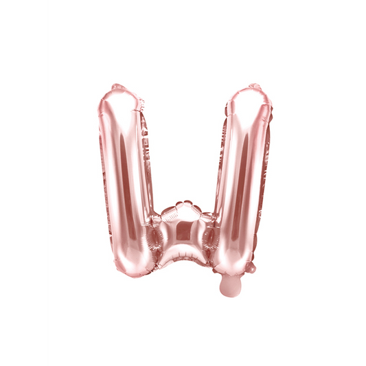 1 Ballon XS - Letter W - Roségoud