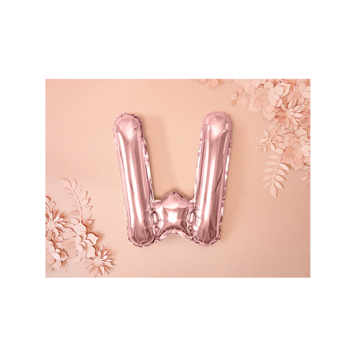 1 Ballon XS - Letter W - Roségoud
