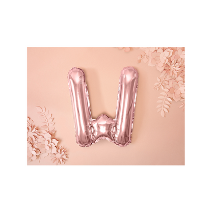1 Ballon XS - Letter W - Roségoud