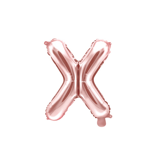 1 Ballon XS - Letter X - Roségoud