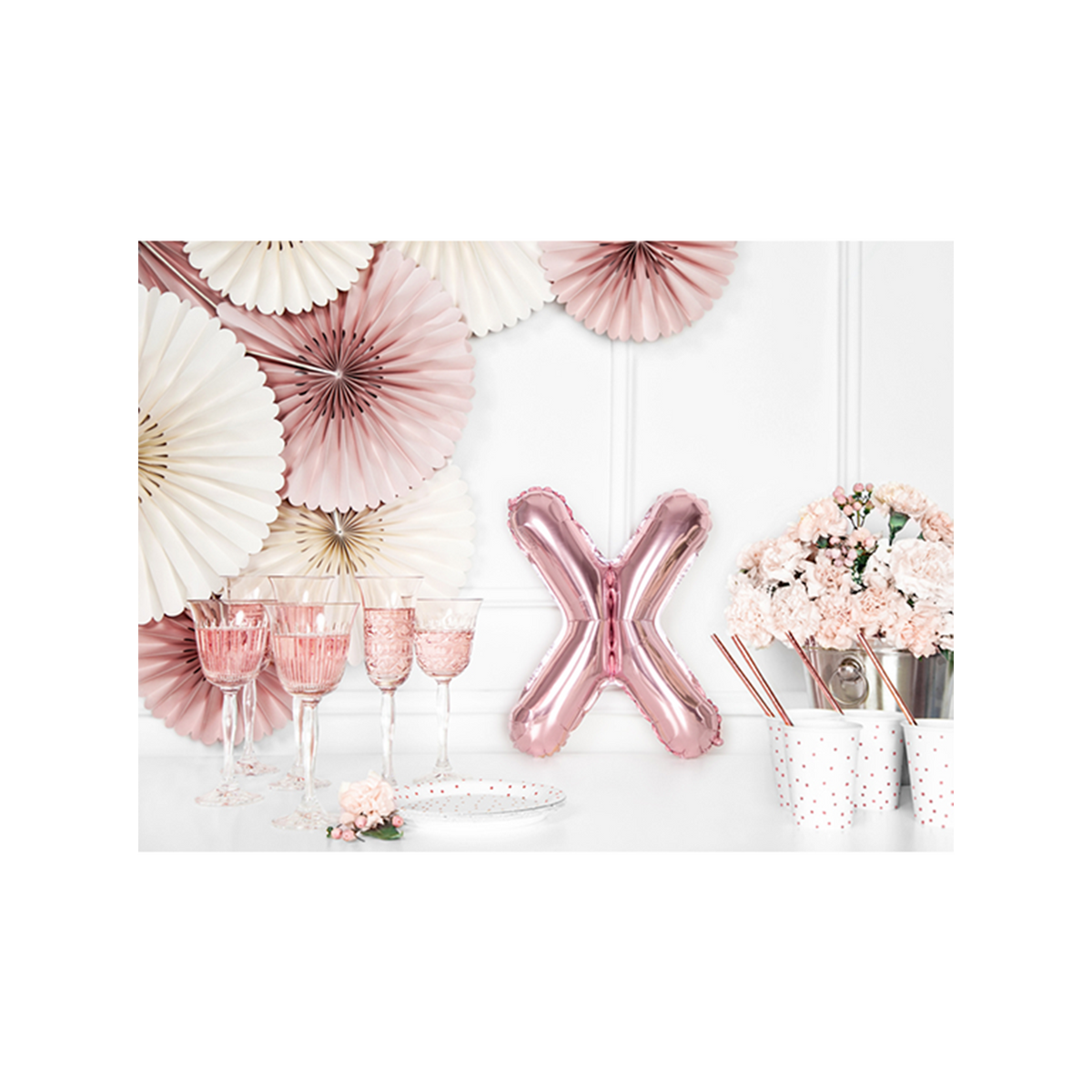 1 Ballon XS - Letter X - Roségoud