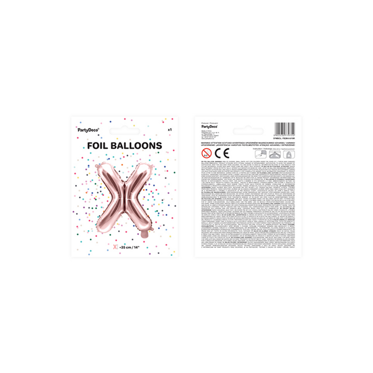 1 Ballon XS - Letter X - Roségoud