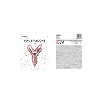1 ballon XS - letter Y - roségoud