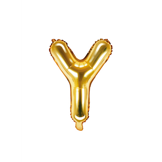 1 Ballon XS - Letter Y - Goud
