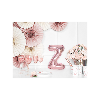 1 Ballon XS - Letter Z - Rosegoud