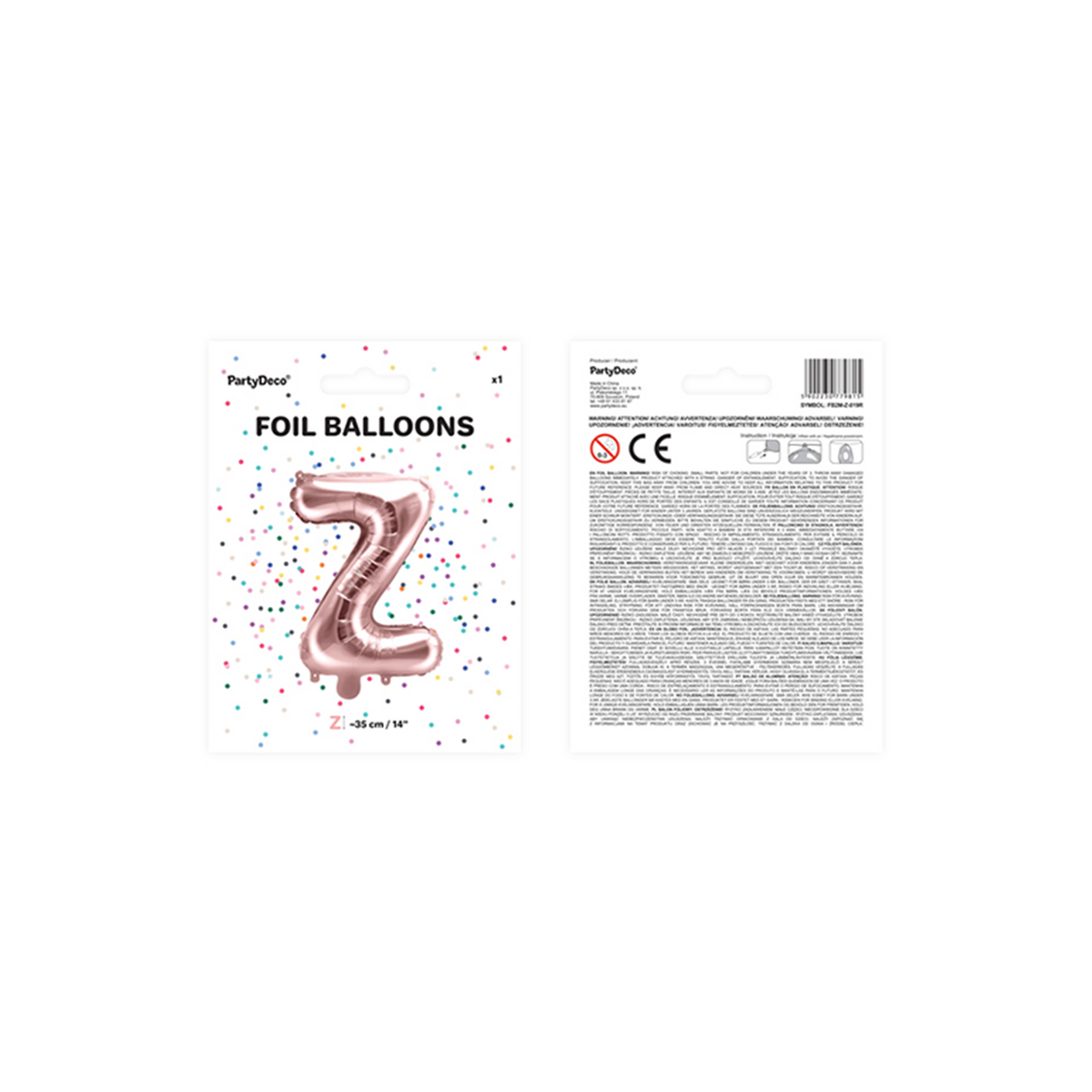 1 Ballon XS - Letter Z - Rosegoud