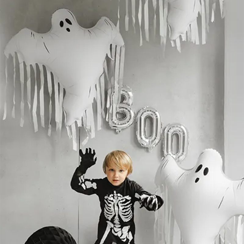 1 ballon - spook met franjes