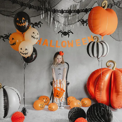1 Ballon - Gestreepte Pompoen