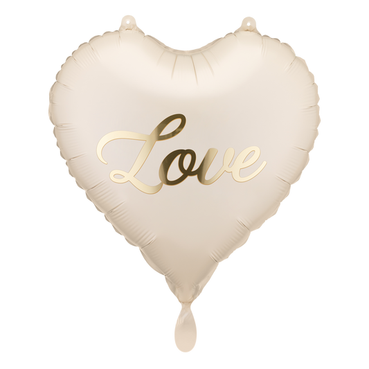 1 ballon – Hart Love – Crème
