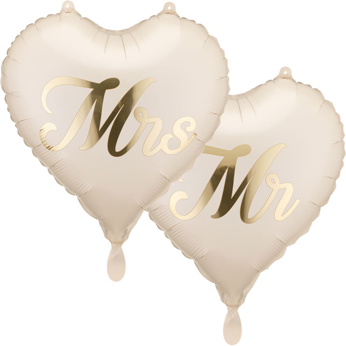 2 ballonnen - MR en MRS - Crème