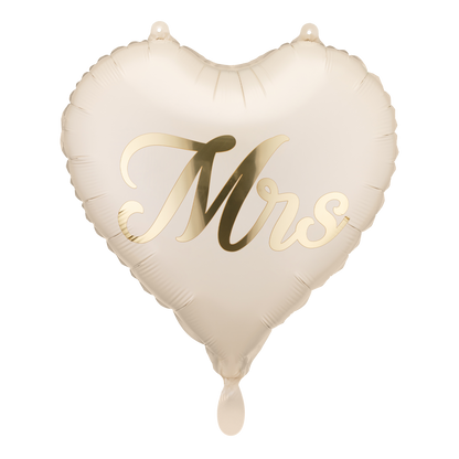 2 ballonnen - MR en MRS - Crème