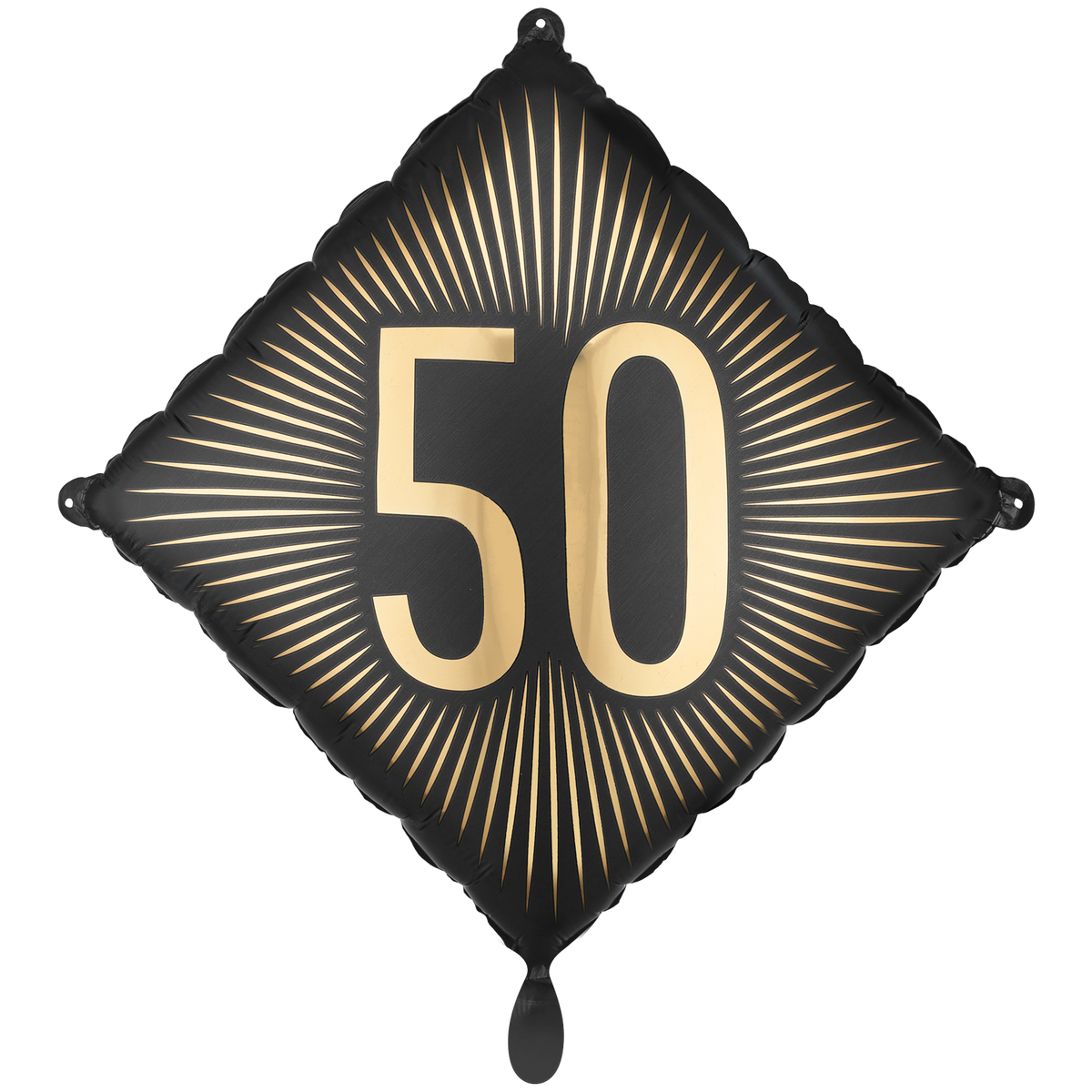 1 ballon - Zwart - Goud Verjaardag 50