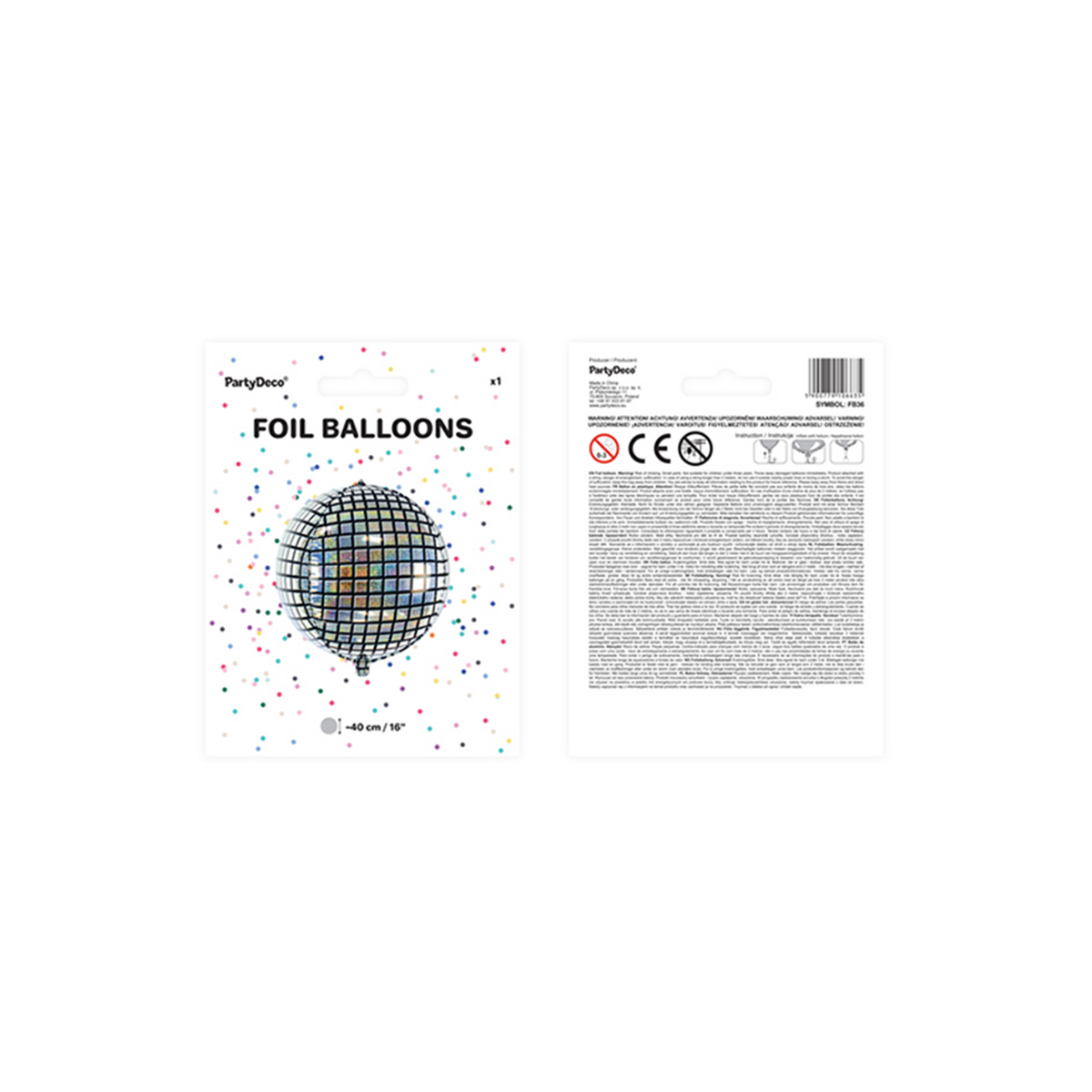 1 bolvormige folieballon - Disco