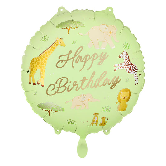 1 Ballon - Happy Birthday - Safari