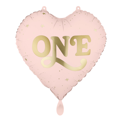 1 ballon - EEN - Lichtroze