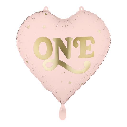 1 ballon - EEN - Lichtroze