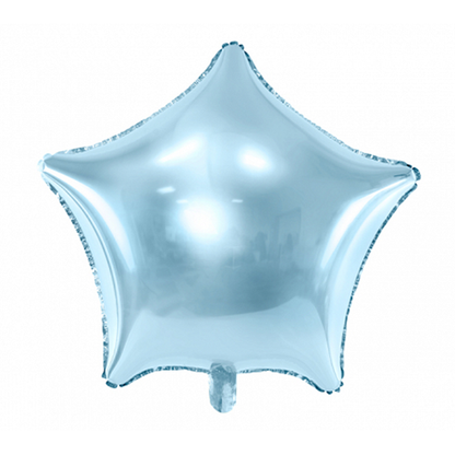 1 Ballon - Ster - Lichtblauw