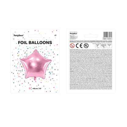 1 Ballon - Ster - Roze