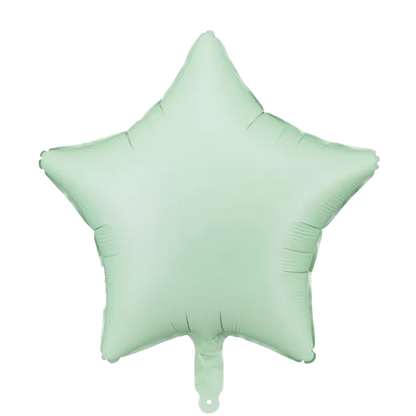 1 Ballon - Ster - Satijn - Groen