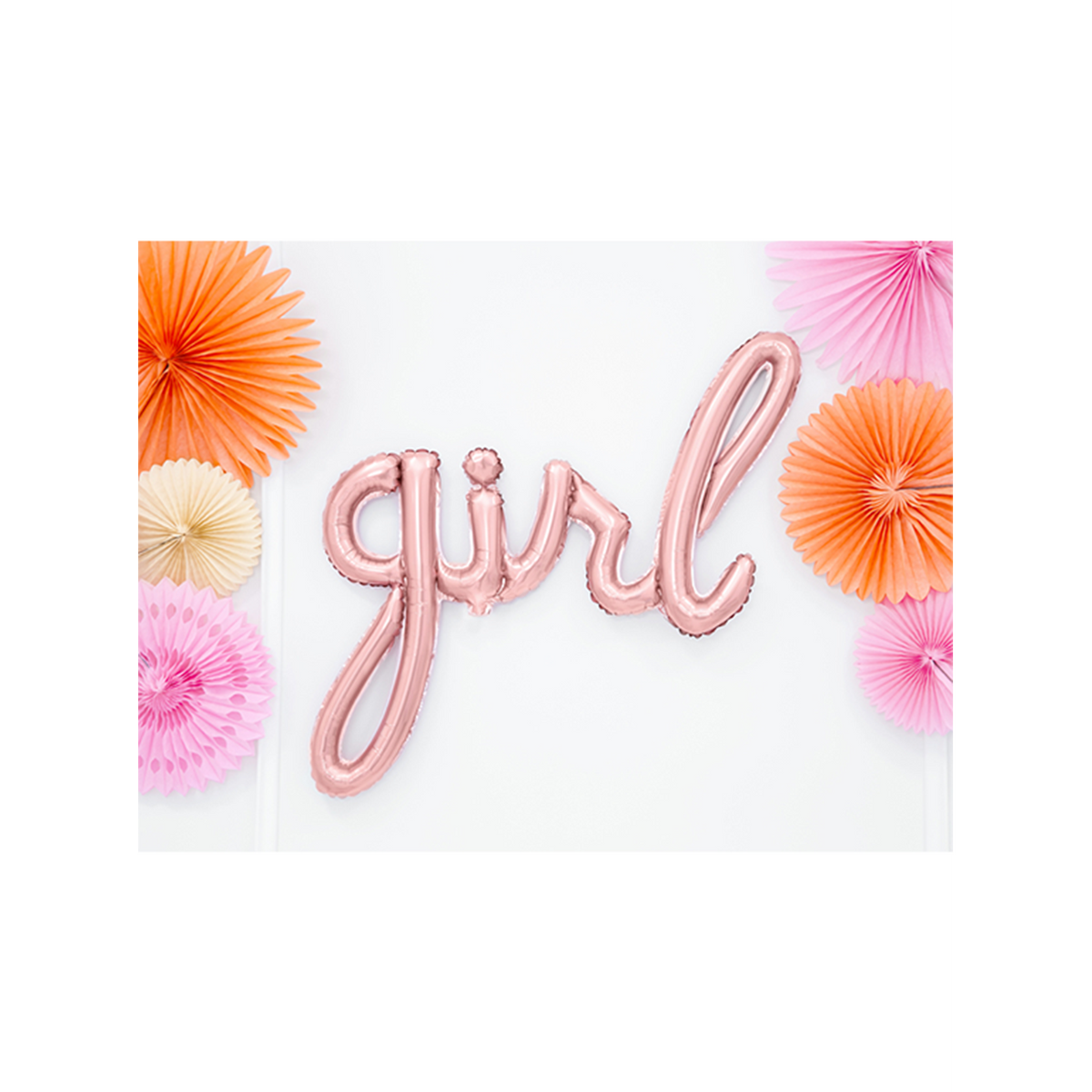 1 Ballon - Opschrift - Girl - Roségoud