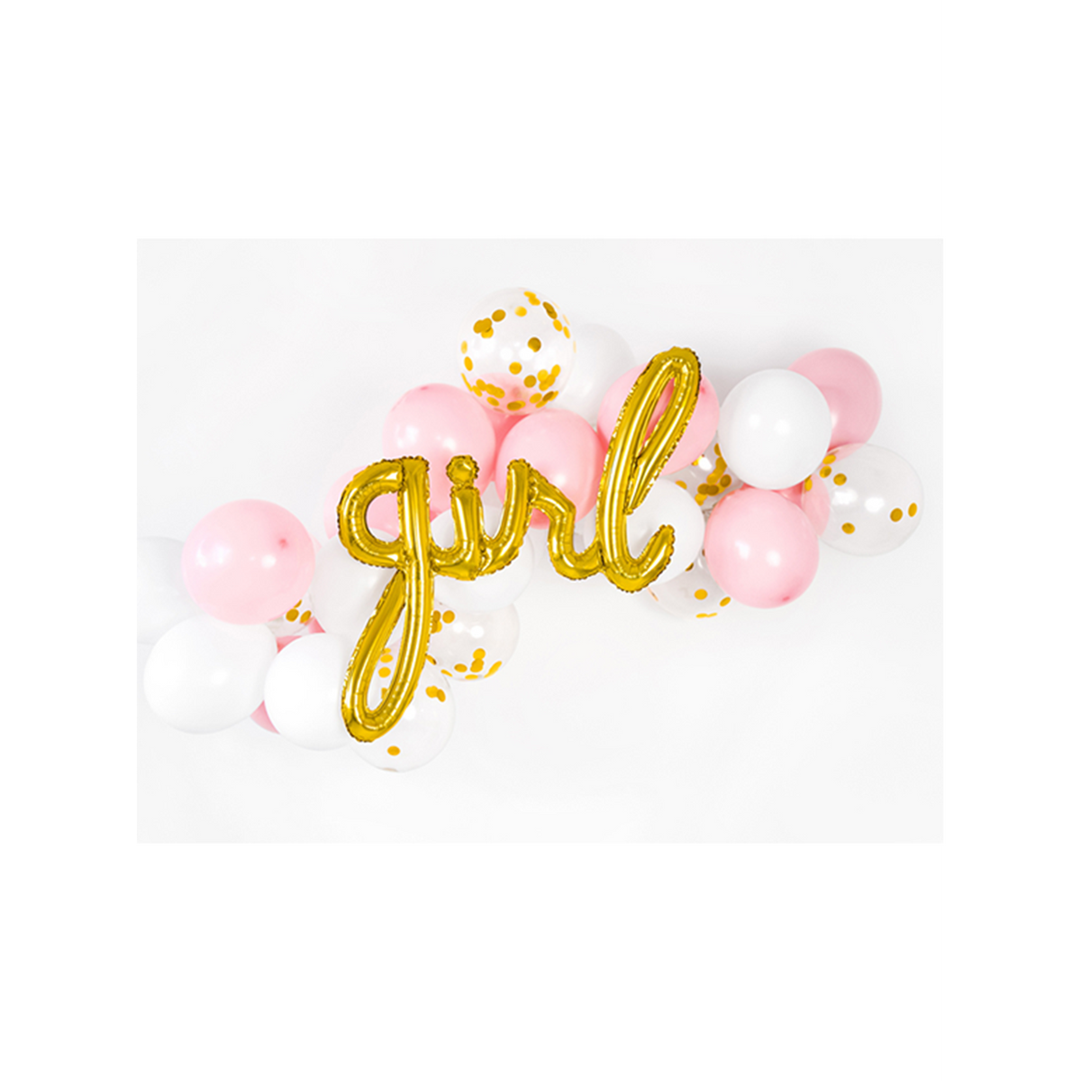1 Ballon - Opschrift - Girl - Goud