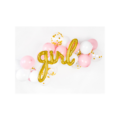 1 Ballon - Opschrift - Girl - Goud