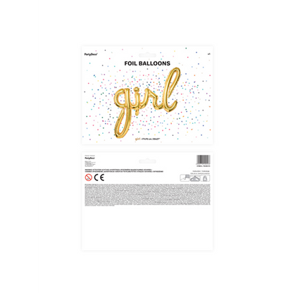 1 Ballon - Opschrift - Girl - Goud
