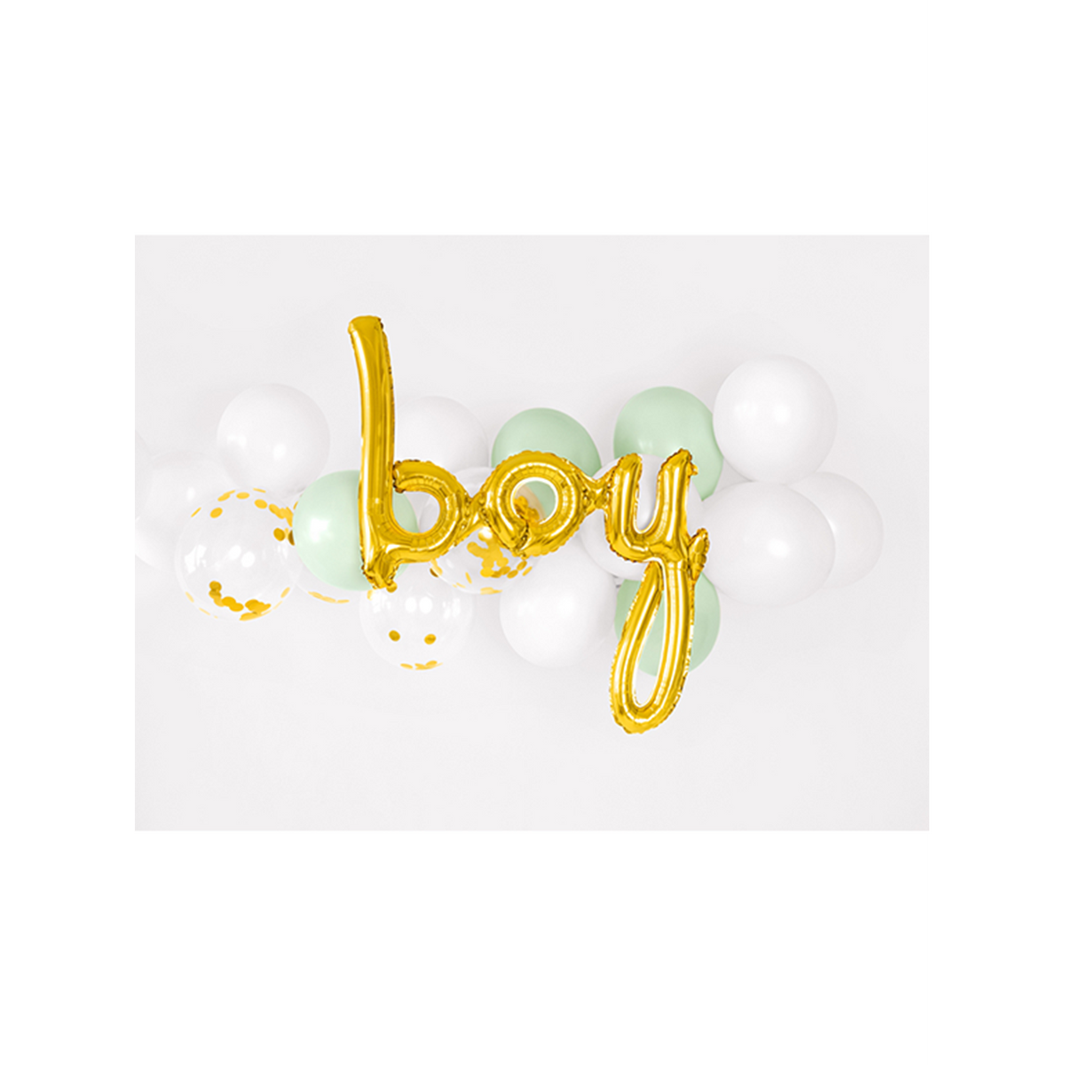 1 ballon - opschrift - Boy - goud