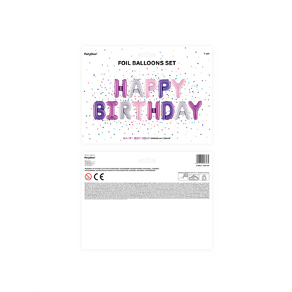 1 Ballon - Opschrift - Happy Birthday - Trendy