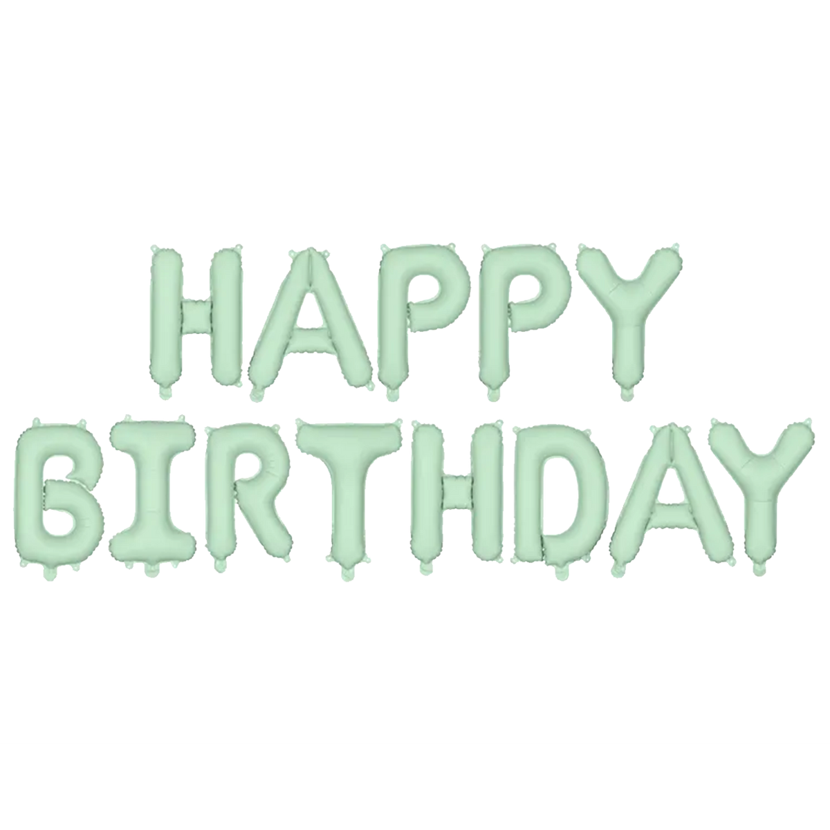 1 Ballon - Opschrift - Happy Birthday - Mint