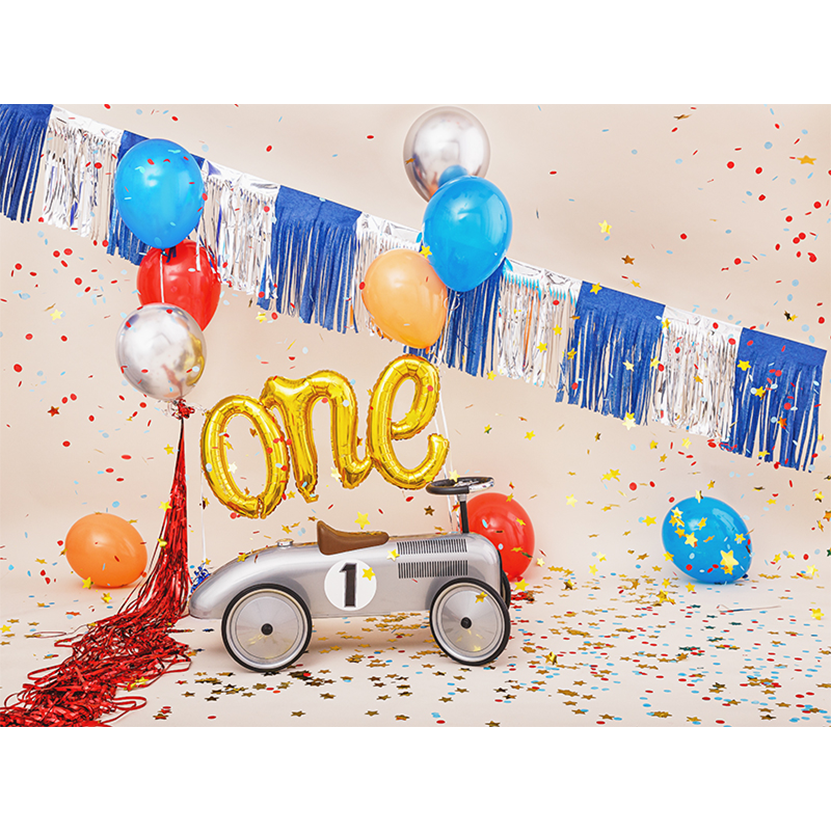1 ballon - Tekst - one - Goud